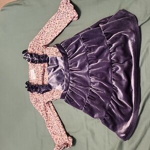 Iris & Ivy Dress, Floral and Satin, Pre-owned, Size 12 months